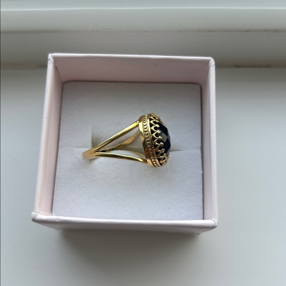 14k Rose Gold Ring with Black Onyx Stone - Picture 11 of 16